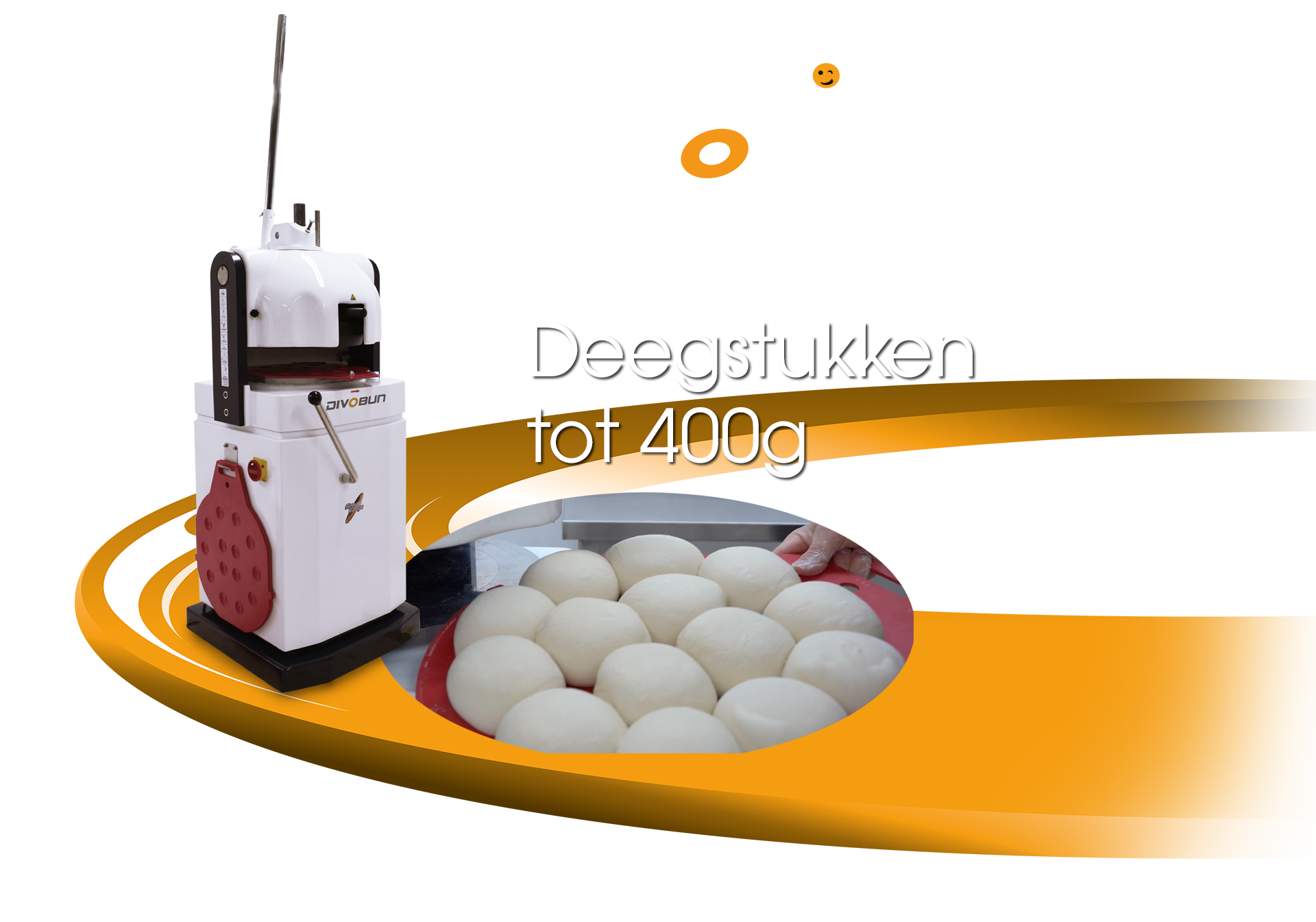 Verdeler-opboller | Automatische Deegverdeler, Opboller, pitoletopboller, pistolet, hamburgerbroodje, broodjes | Verdeler-opboller